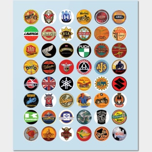Vintage Motorcycles Posters and Art